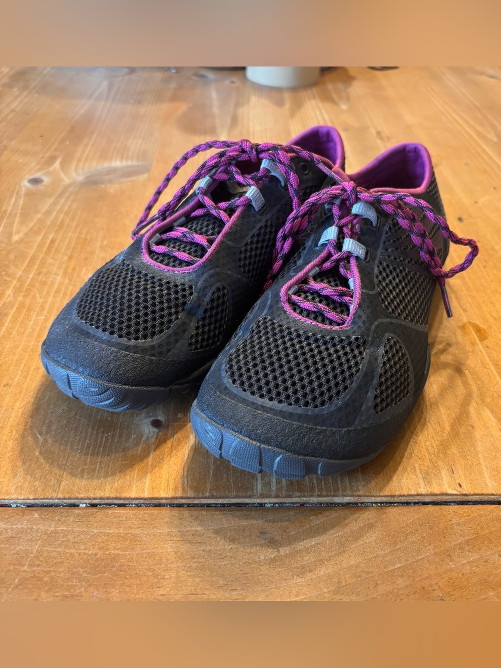Merrell womens pace glove 2 barefoot trail running shoes purple/black 8.5
